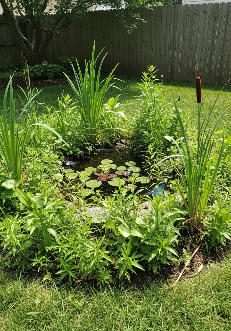 Wildlife Pond Area - 50 Genius Backyard Landscaping Ideas for a High-End Look on a Budget