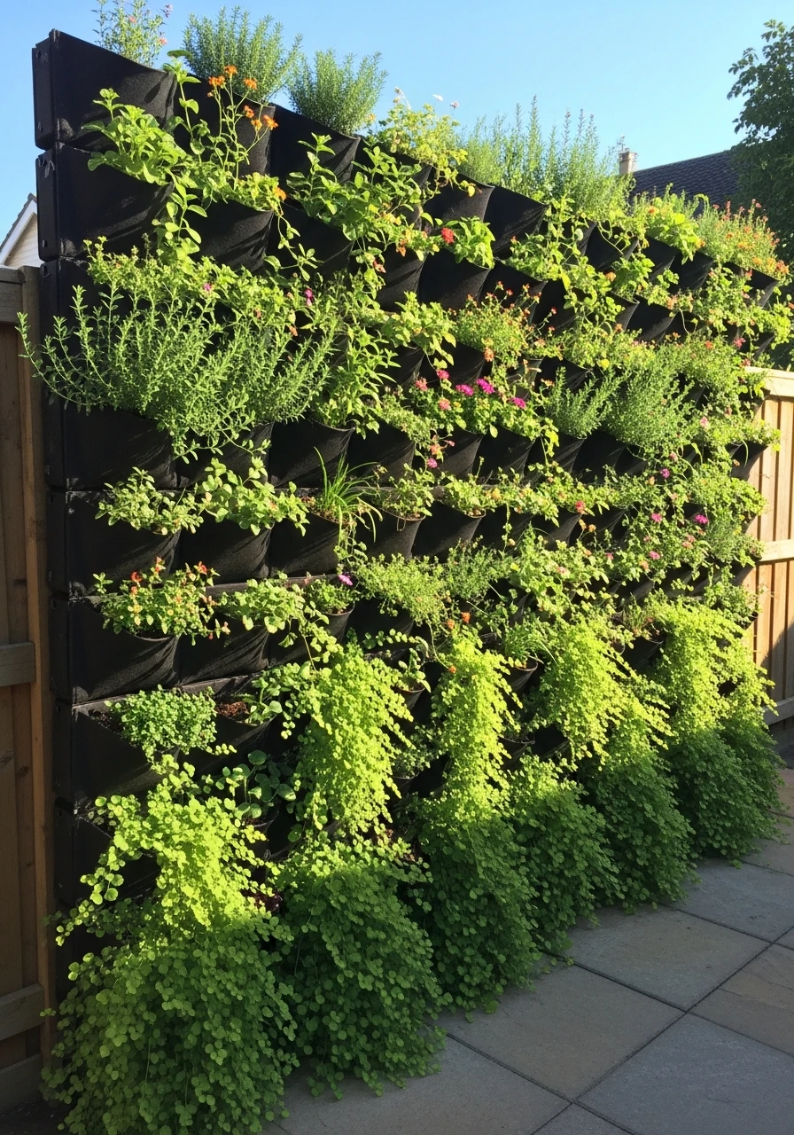 Space-Saving Vertical Gardens - 50 Genius Backyard Landscaping Ideas for a High-End Look on a Budget