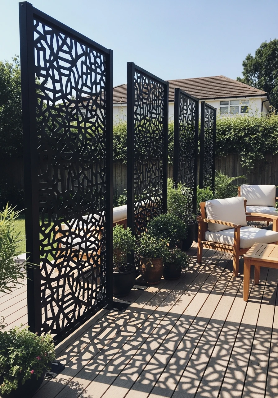 Fancy Laser-Cut Screens - 50 Genius Backyard Privacy Ideas That Don't Cost a Fortune