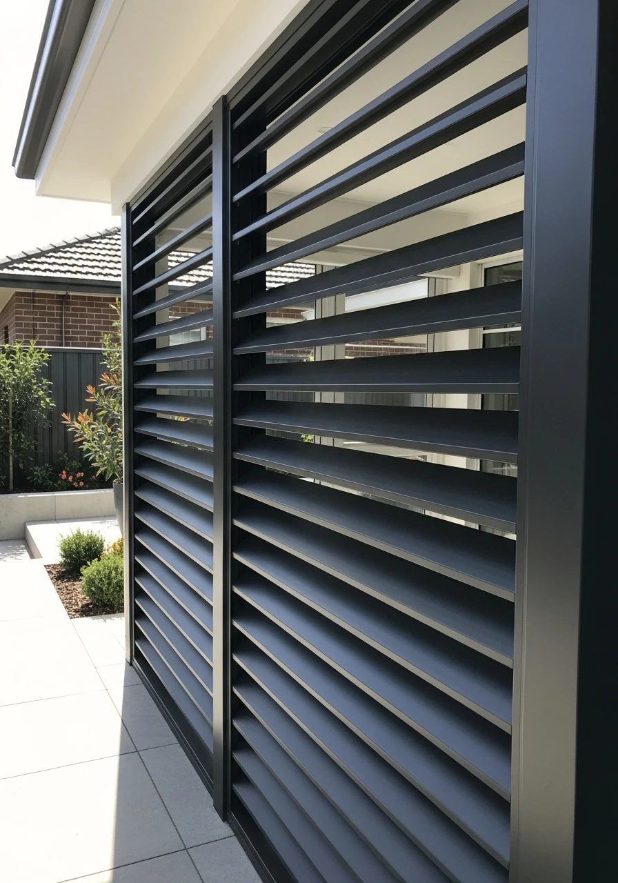 Adjustable Louver Panels - 50 Genius Backyard Privacy Ideas That Don't Cost a Fortune