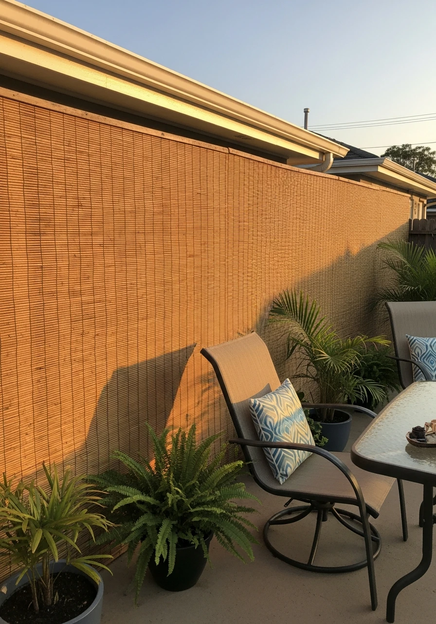 Natural Bamboo Fencing - 50 Genius Backyard Privacy Ideas That Don't Cost a Fortune