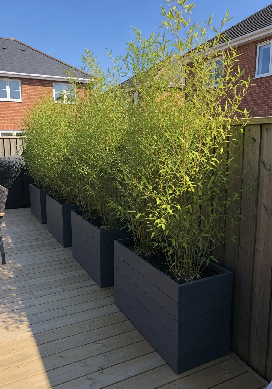 Tall Plants Need Big Pots - 50 Genius Backyard Privacy Ideas That Don't Cost a Fortune