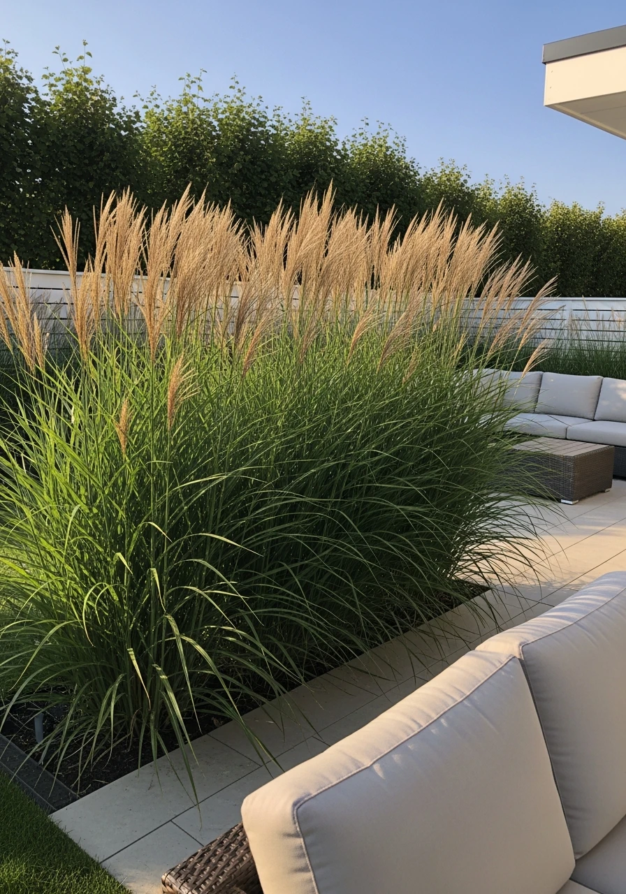 Tall Grasses Add Texture - 50 Genius Backyard Privacy Ideas That Don't Cost a Fortune