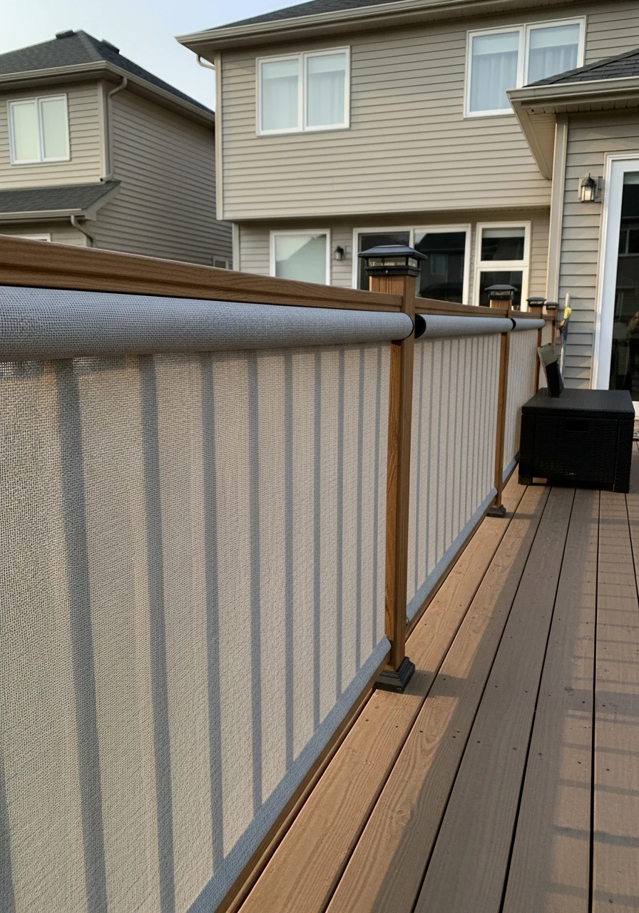Deck Roller Shades - 50 Genius Backyard Privacy Ideas That Don't Cost a Fortune