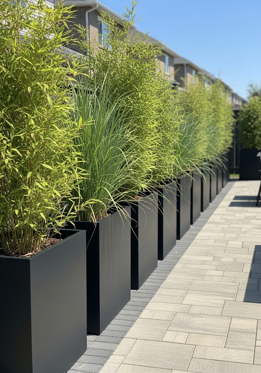 Tall Raised Planters - 50 Genius Backyard Privacy Ideas That Don't Cost a Fortune