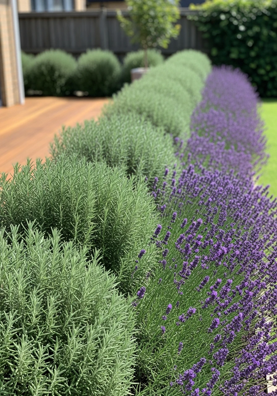 Fragrant Herb Hedges - 50 Genius Backyard Privacy Ideas That Don't Cost a Fortune