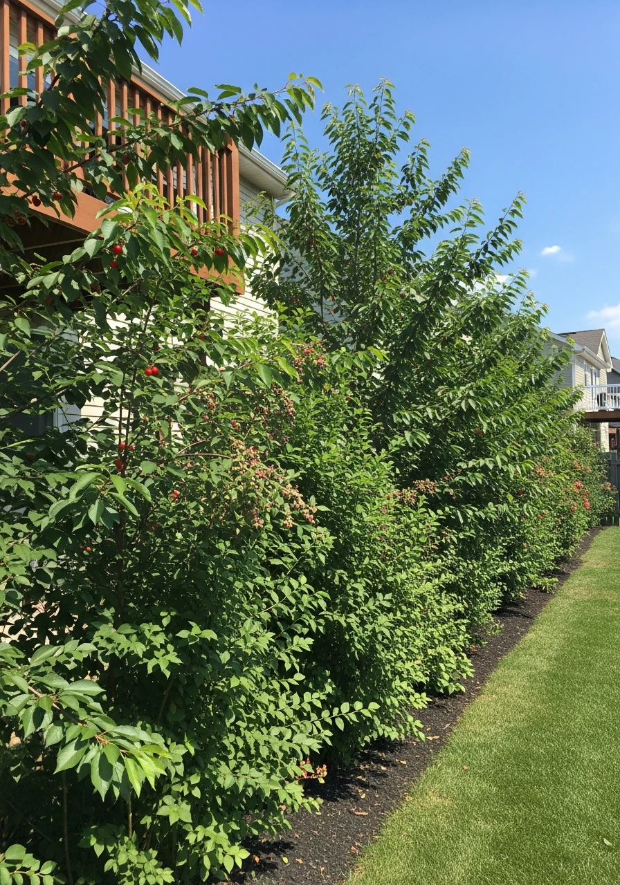 Fruit Trees Block Views - 50 Genius Backyard Privacy Ideas That Don't Cost a Fortune