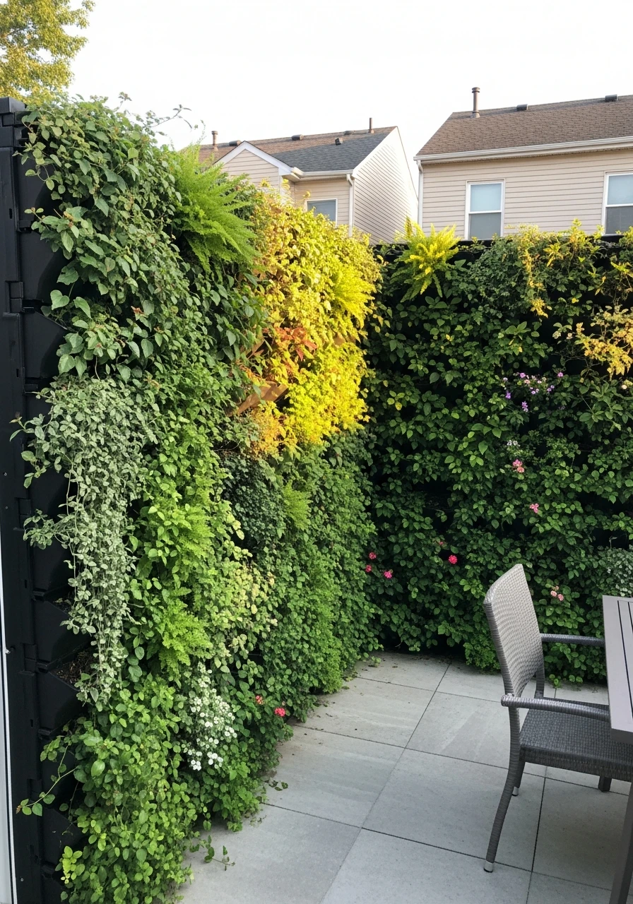 Vertical Garden Privacy - 50 Genius Backyard Privacy Ideas That Don't Cost a Fortune
