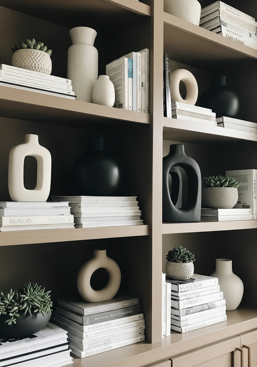 Relaxed, Modern Look - 50 Genius Book Shelf Decor Ideas for a High-End Look