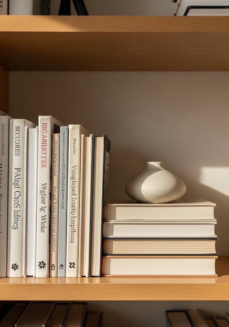 Mixed Stacks Look Better - 50 Genius Book Shelf Decor Ideas for a High-End Look