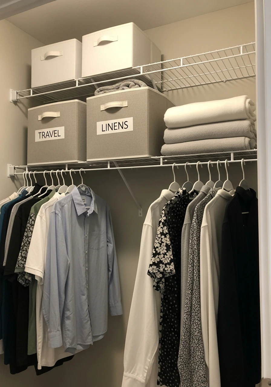 Use High Vertical Space - 50 Closet Organization Ideas That Will Change Your Mornings