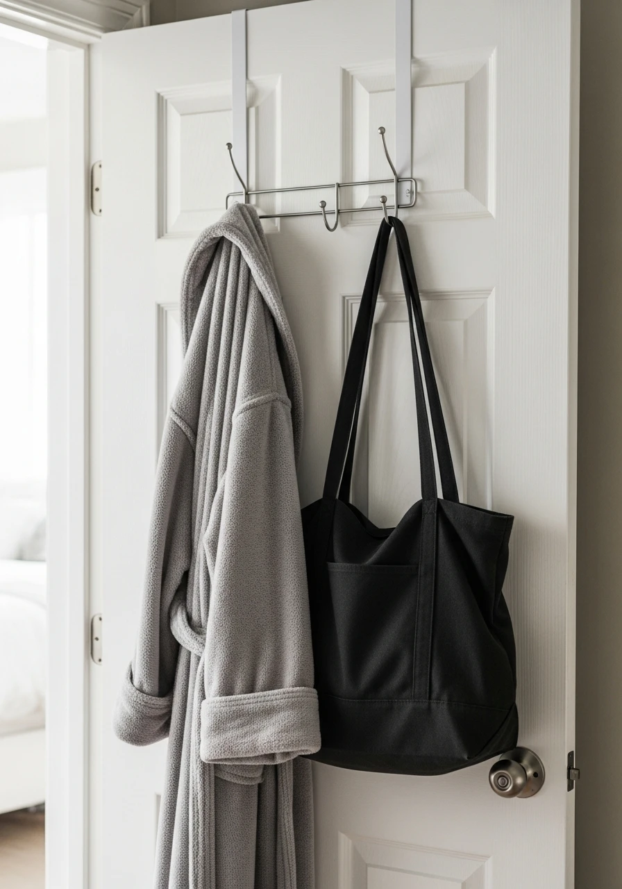 Hooks Behind Doors - 50 Closet Organization Ideas That Will Change Your Mornings
