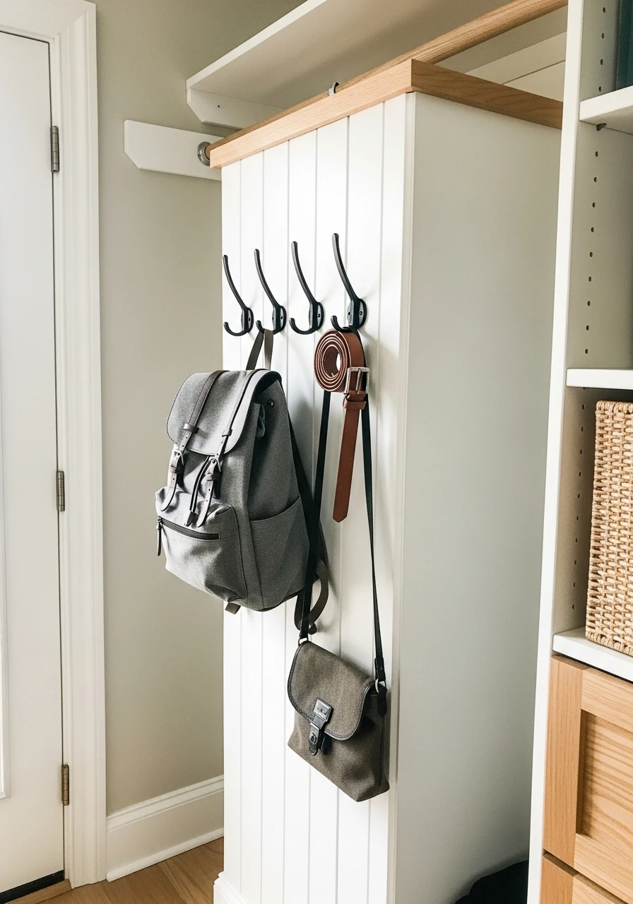 Interior Wall Hooks - 50 Closet Organization Ideas That Will Change Your Mornings