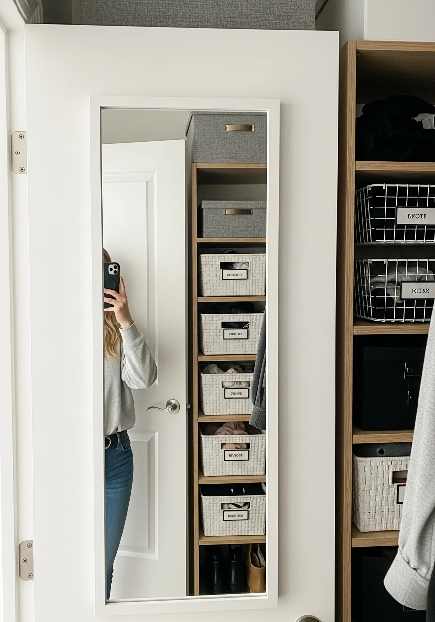 Interior Closet Mirror - 50 Closet Organization Ideas That Will Change Your Mornings
