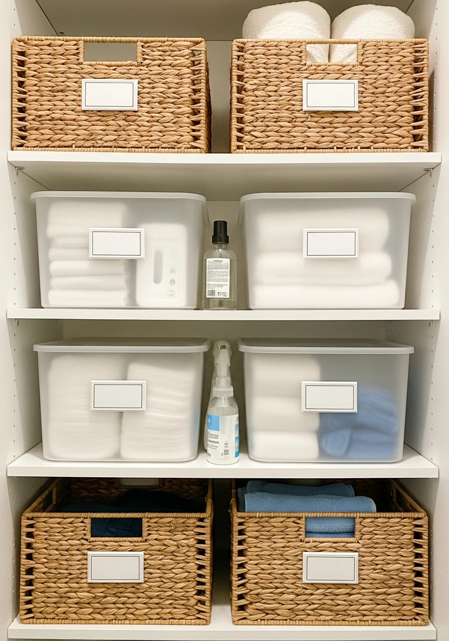 Consistent Clear Labeling - 50 Closet Organization Ideas That Will Change Your Mornings