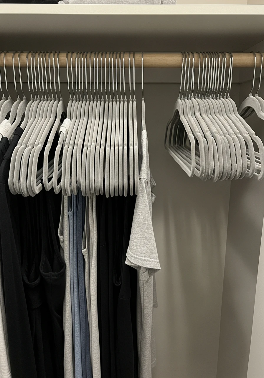 Matching Slim Hangers - 50 Closet Organization Ideas That Will Change Your Mornings