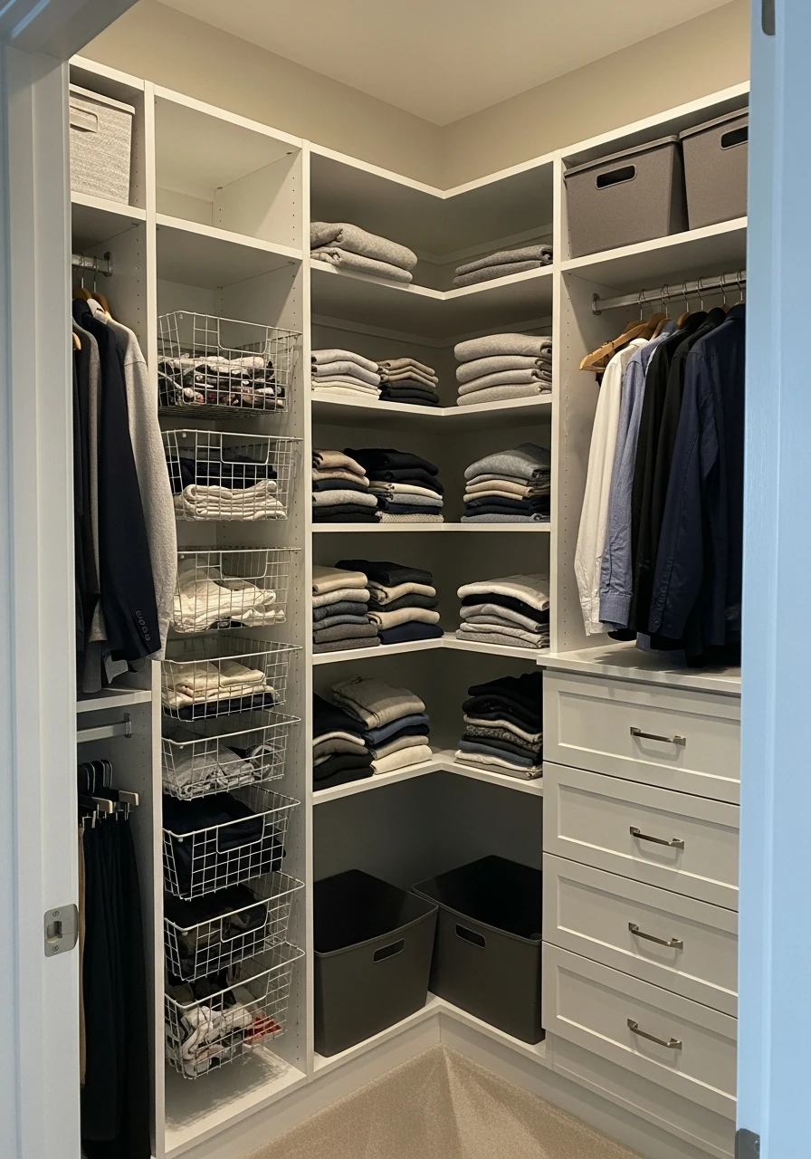 Flexible Adjustable Shelving - 50 Closet Organization Ideas That Will Change Your Mornings