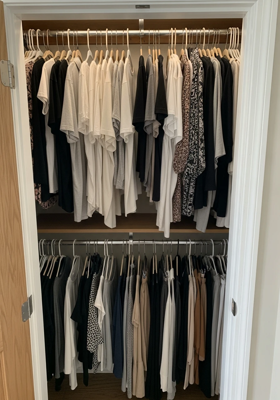 Double Hanging Rods - 50 Closet Organization Ideas That Will Change Your Mornings