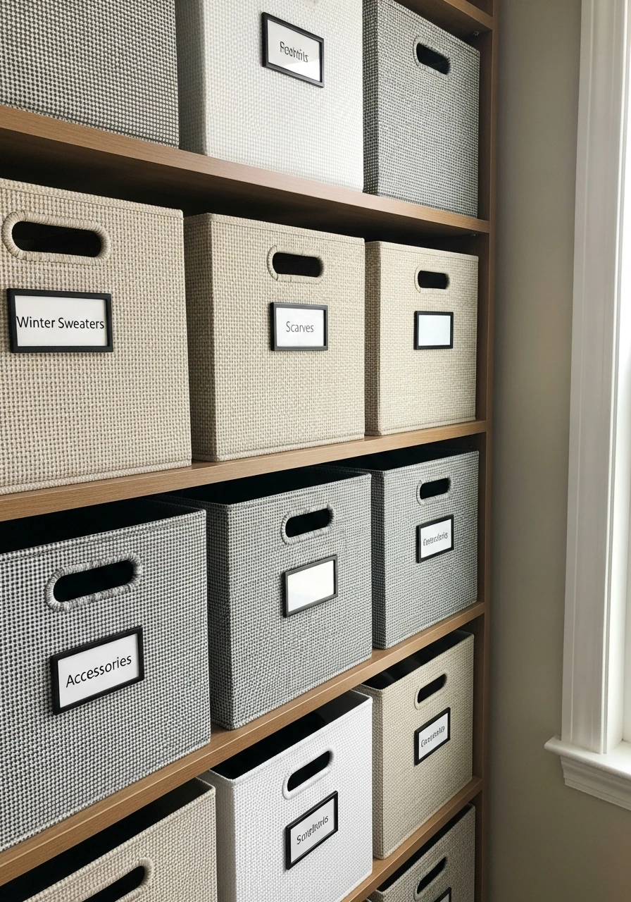 Label All Storage Bins - 50 Closet Organization Ideas That Will Change Your Mornings