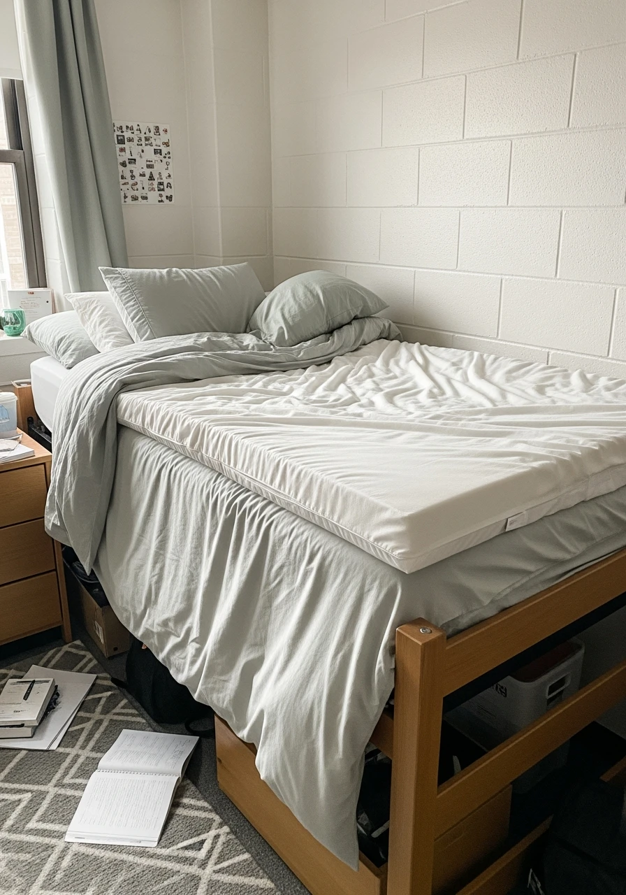Dorm Bed Mattress Topper Fix - 50 Best College Dorm Room Ideas for Small Spaces