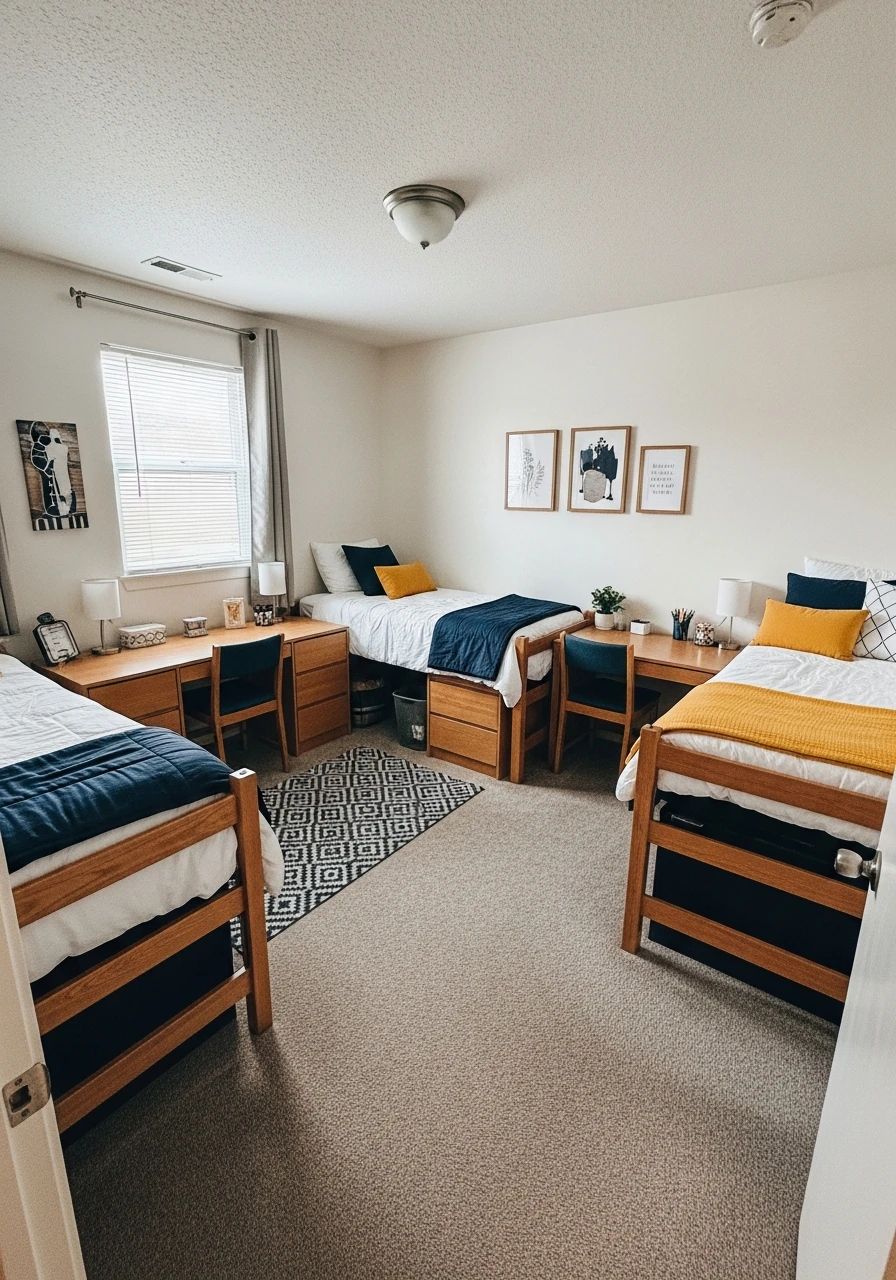 Open Floor Plan Layout - 50 Best College Dorm Room Ideas for Small Spaces