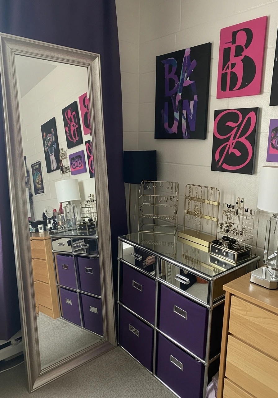 Modern Baddie Aesthetic - 50 Best College Dorm Room Ideas for Small Spaces