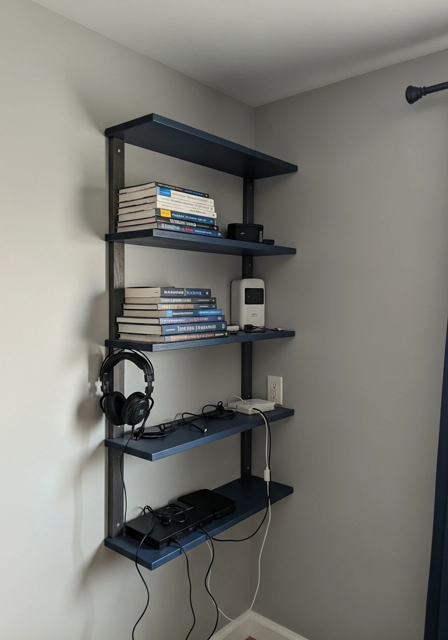 Floating Wall Shelves - 50 Best College Dorm Room Ideas for Guys