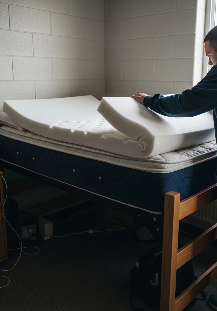 Dorm Bed Comfort Upgrade - 50 Best College Dorm Room Ideas for Guys