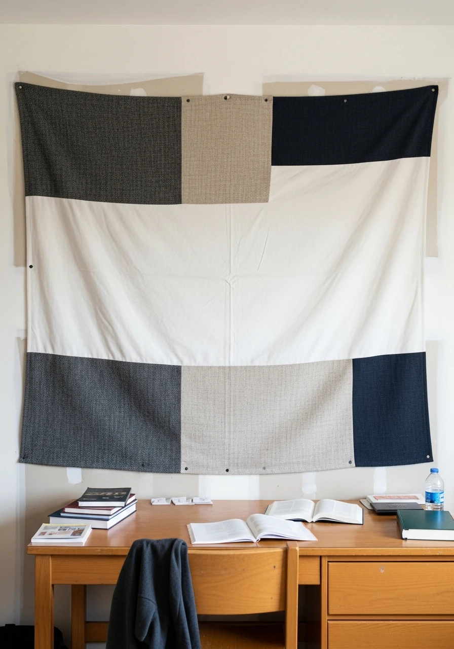 Simple Fabric Tapestry - 50 Best College Dorm Room Ideas for Guys