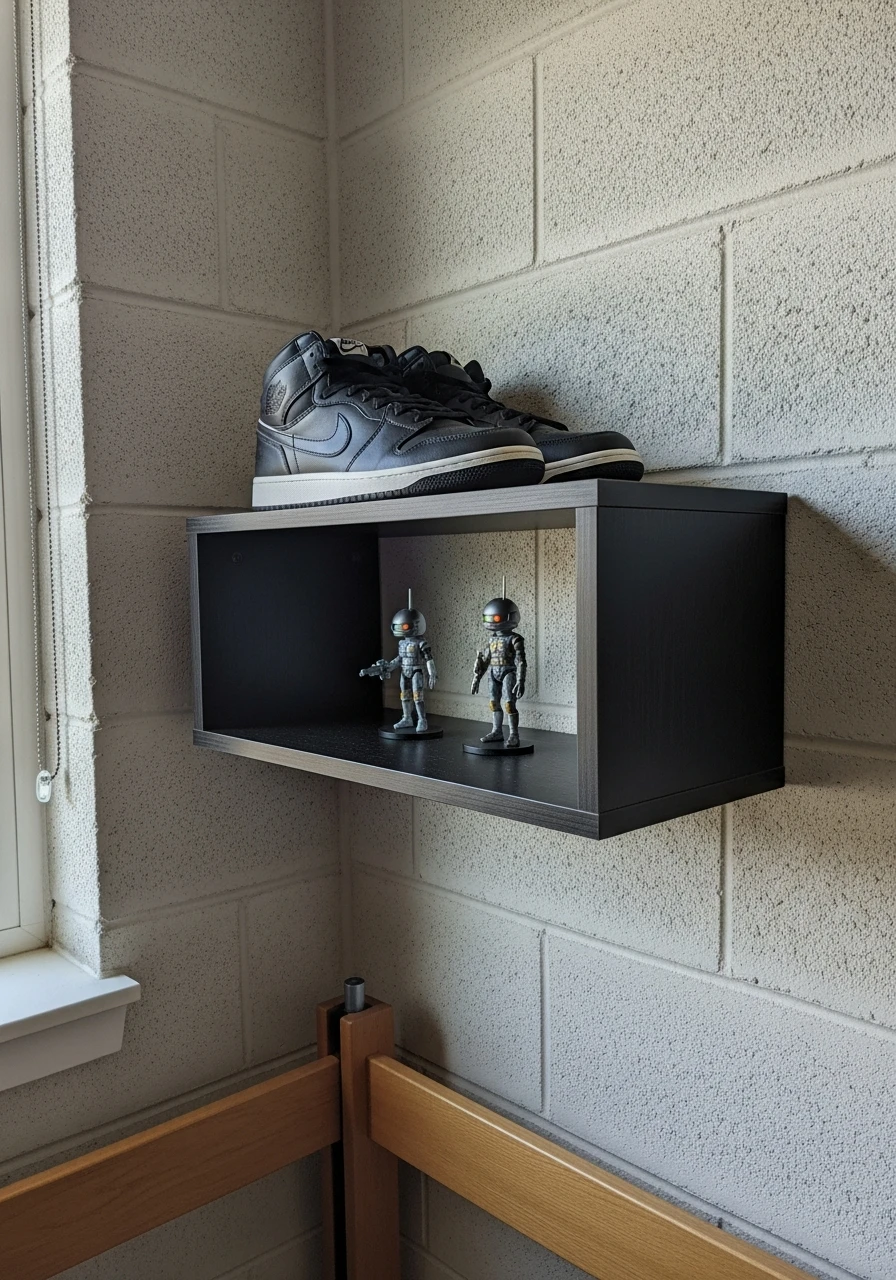 Shelf for Collectibles - 50 Best College Dorm Room Ideas for Guys