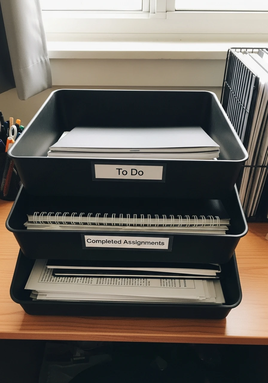 Paper Document Tray - 50 Best College Dorm Room Ideas for Guys