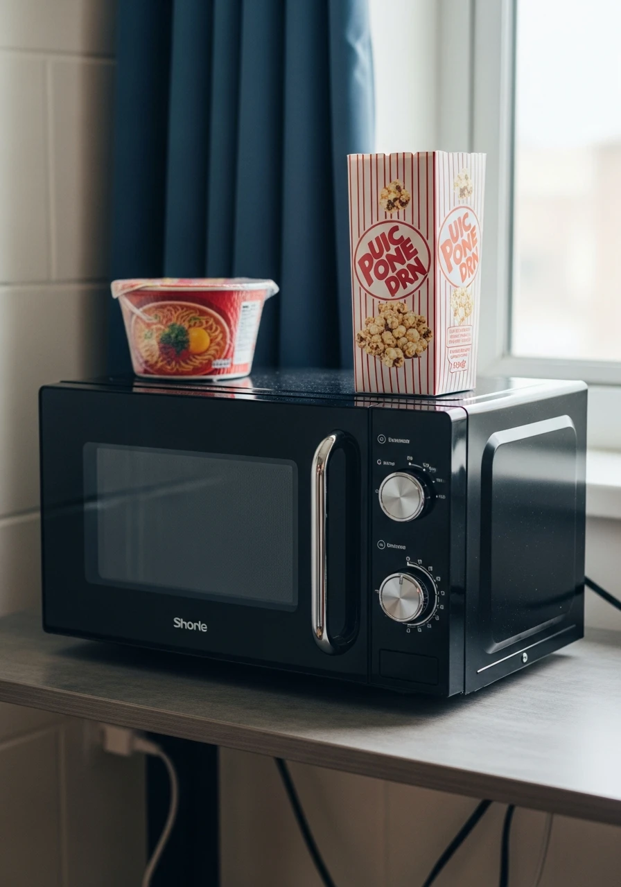 Small Microwave Unit - 50 Best College Dorm Room Ideas for Guys