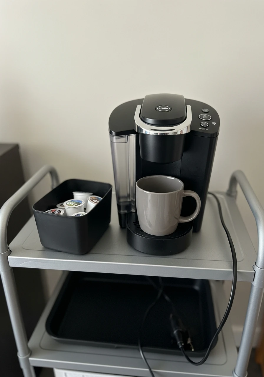 Simple Coffee Station - 50 Best College Dorm Room Ideas for Guys