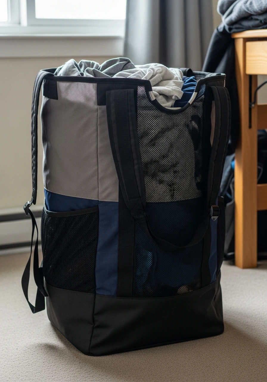 Laundry Hamper Basket - 50 Best College Dorm Room Ideas for Guys