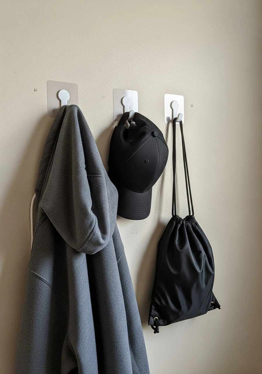 Removable Wall Hooks - 50 Best College Dorm Room Ideas for Guys