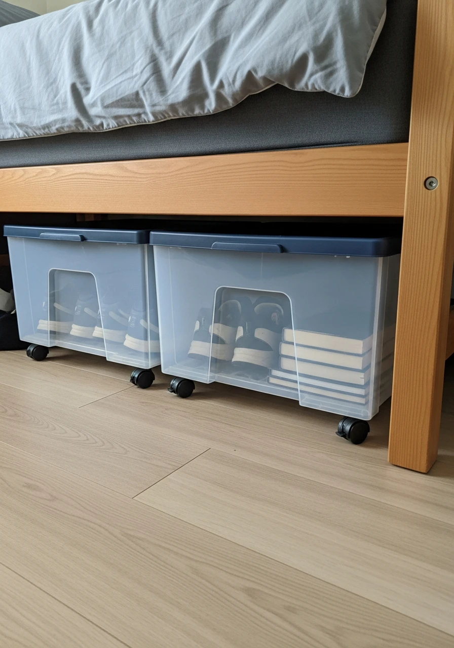 Under-Bed Storage Bins - 50 Best College Dorm Room Ideas for Guys
