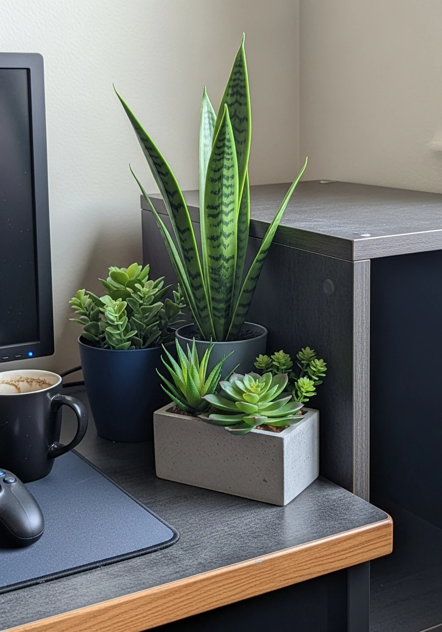 Faux Greenery or Plants - 50 Best College Dorm Room Ideas for Guys