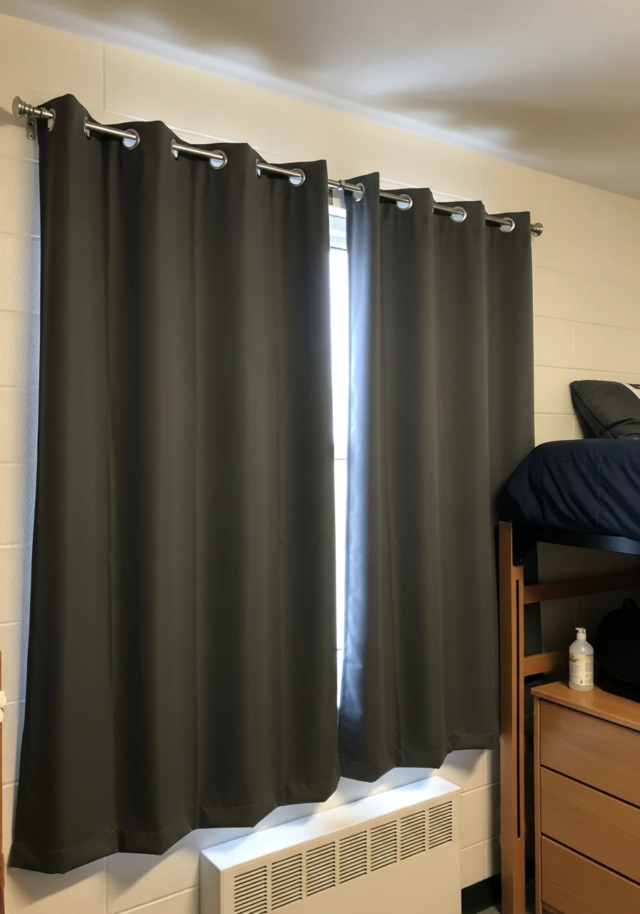 Blackout Window Panels - 50 Best College Dorm Room Ideas for Guys