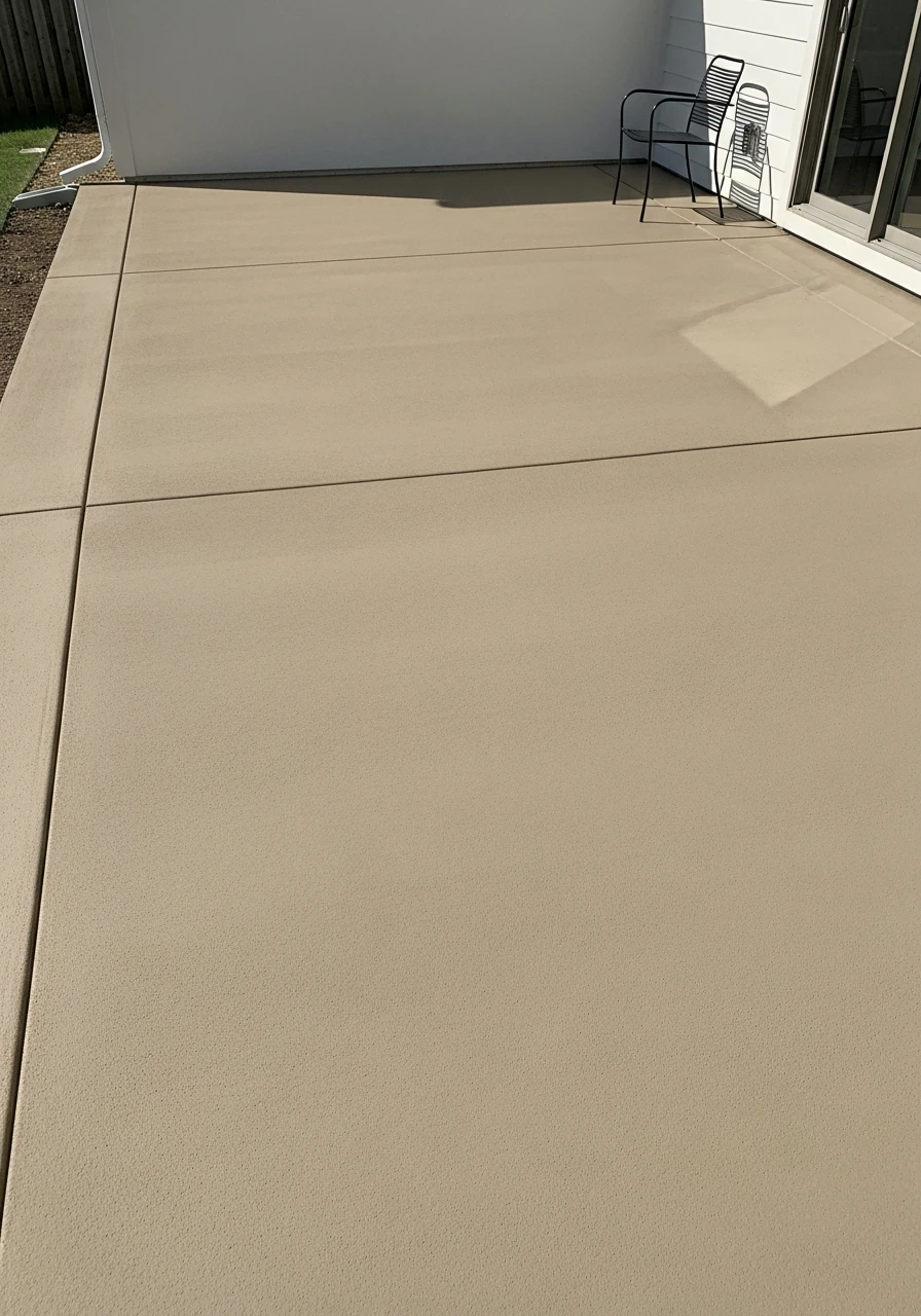 Warm Neutral Concrete Tones - 50 Concrete Patio Ideas That Look Expensive (But Aren't)