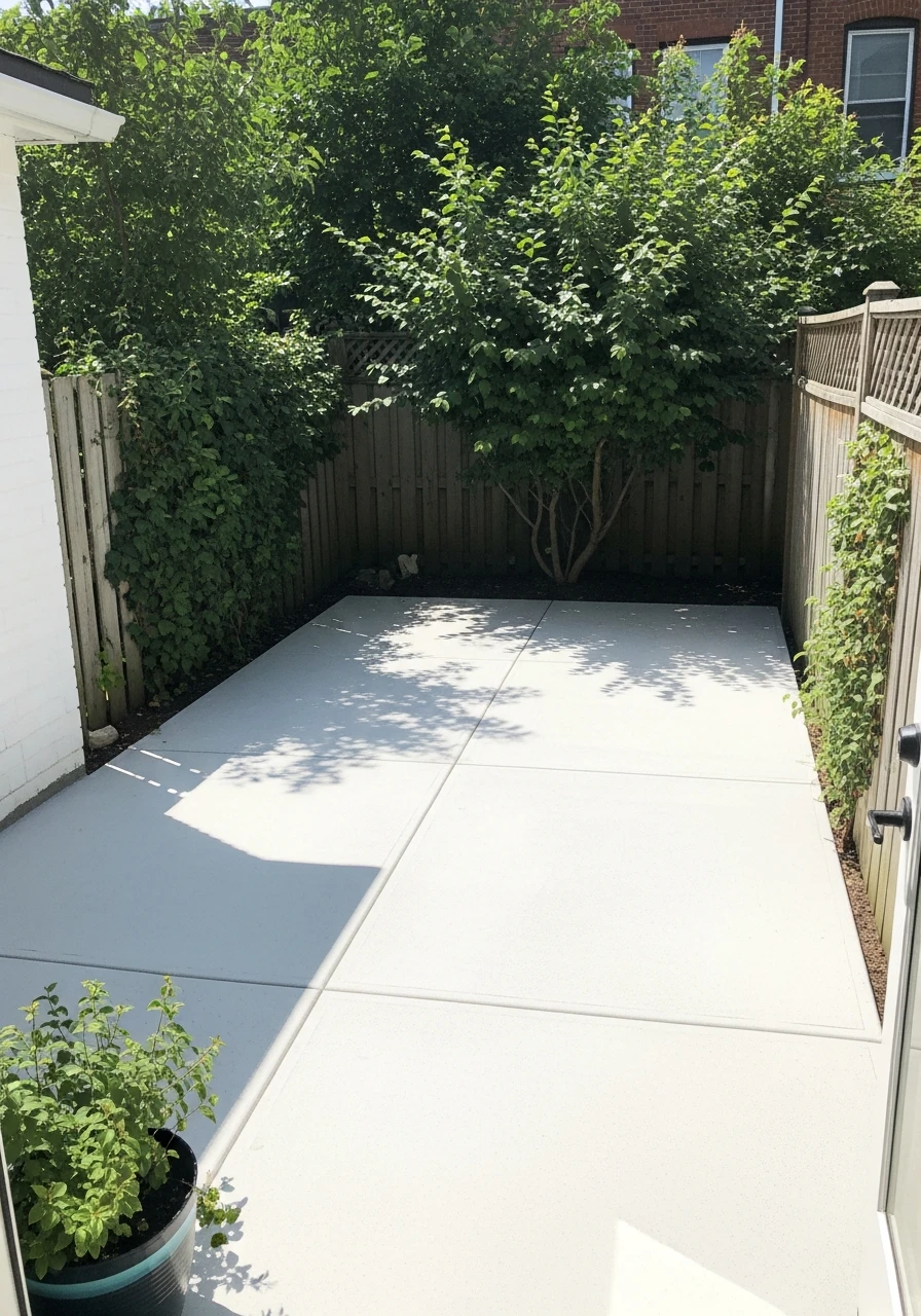 Light Color for Small Yards - 50 Concrete Patio Ideas That Look Expensive (But Aren't)