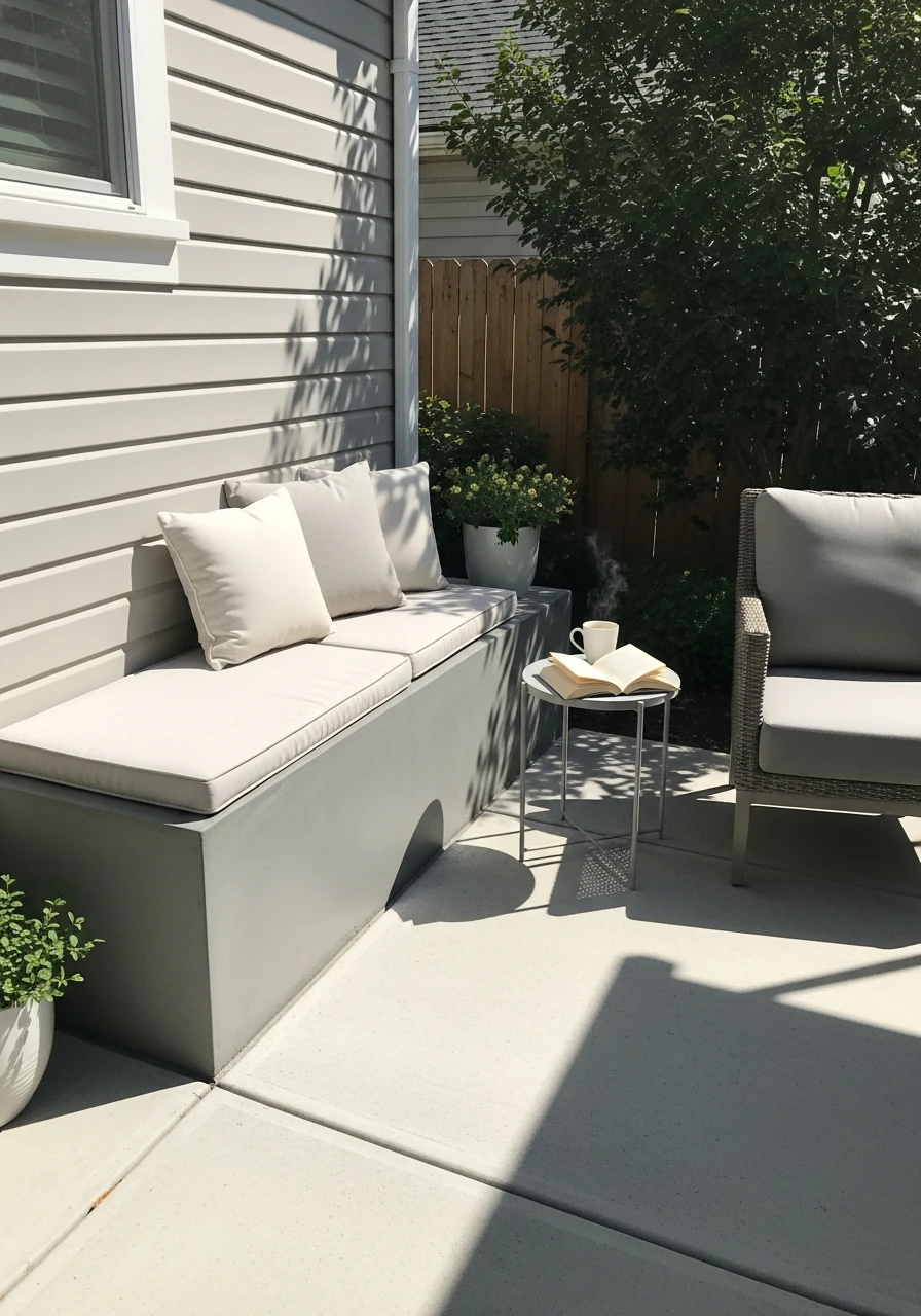Reading Nook Design - 50 Concrete Patio Ideas That Look Expensive (But Aren't)