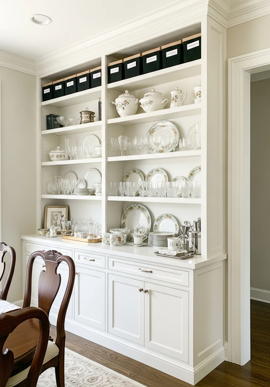 Maximize Vertical Storage - 50 Dining Room Built-In Ideas for a Custom High-End Look