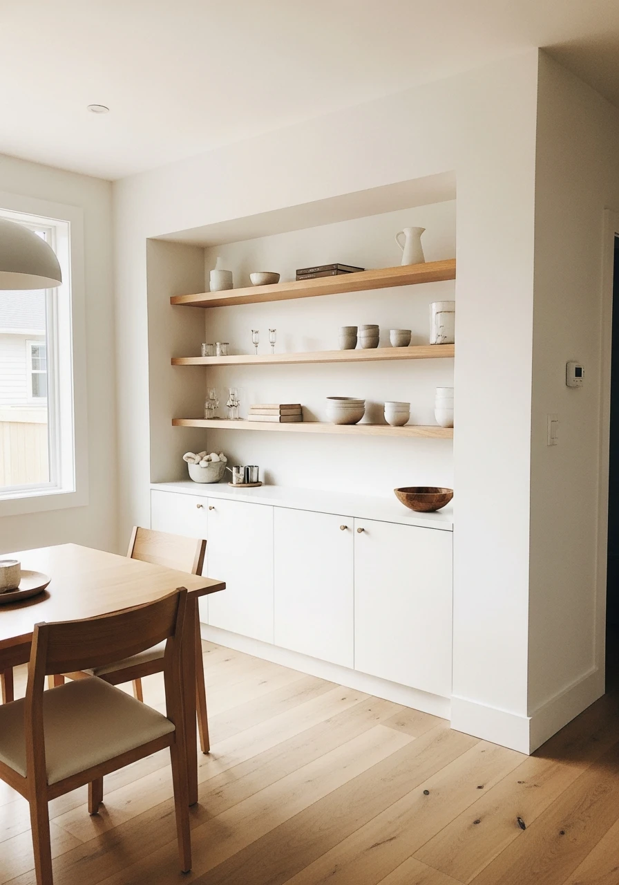 Recessed Wall Storage - 50 Dining Room Built-In Ideas for a Custom High-End Look
