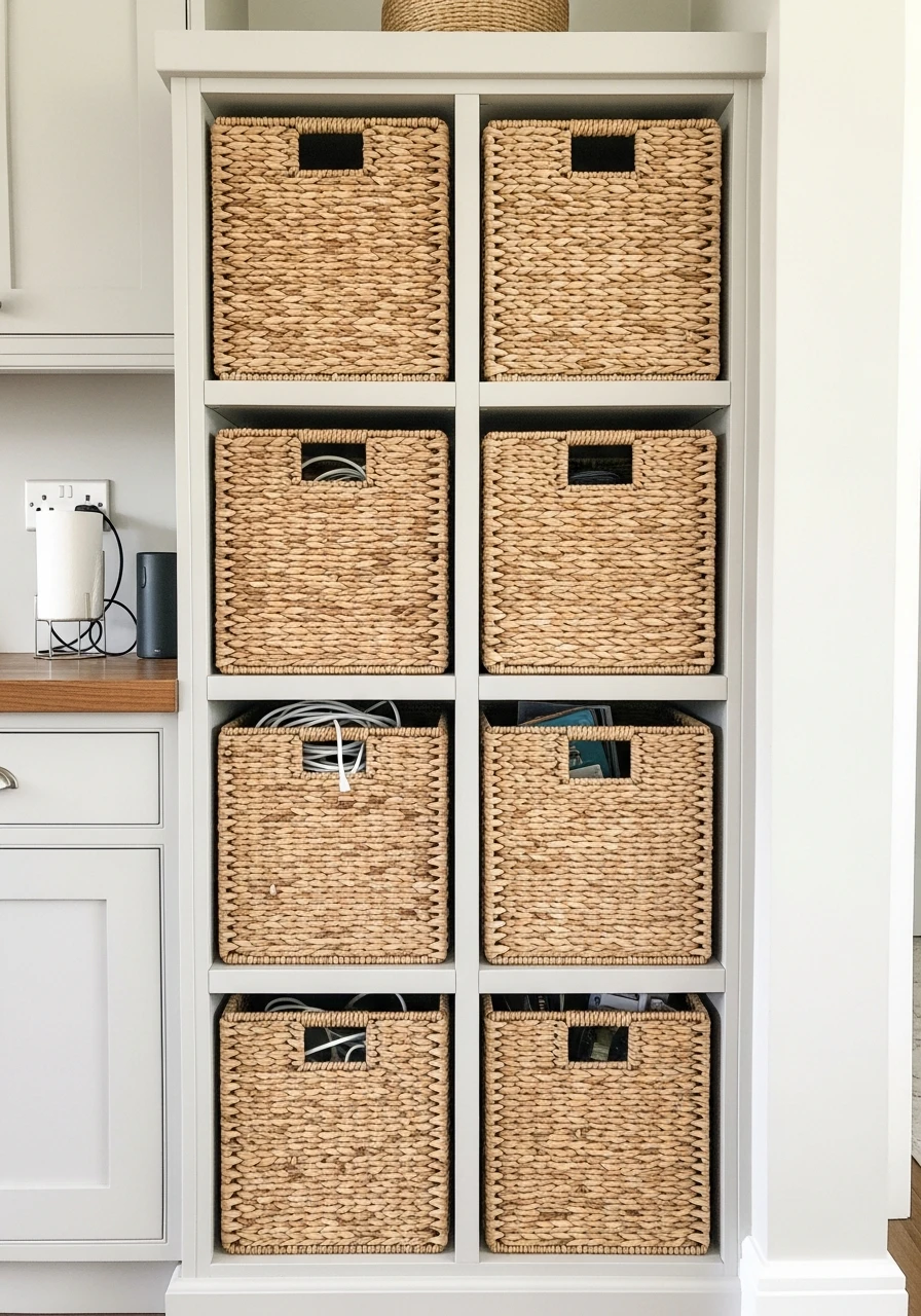 Open Racks for Baskets - 50 Dining Room Built-In Ideas for a Custom High-End Look