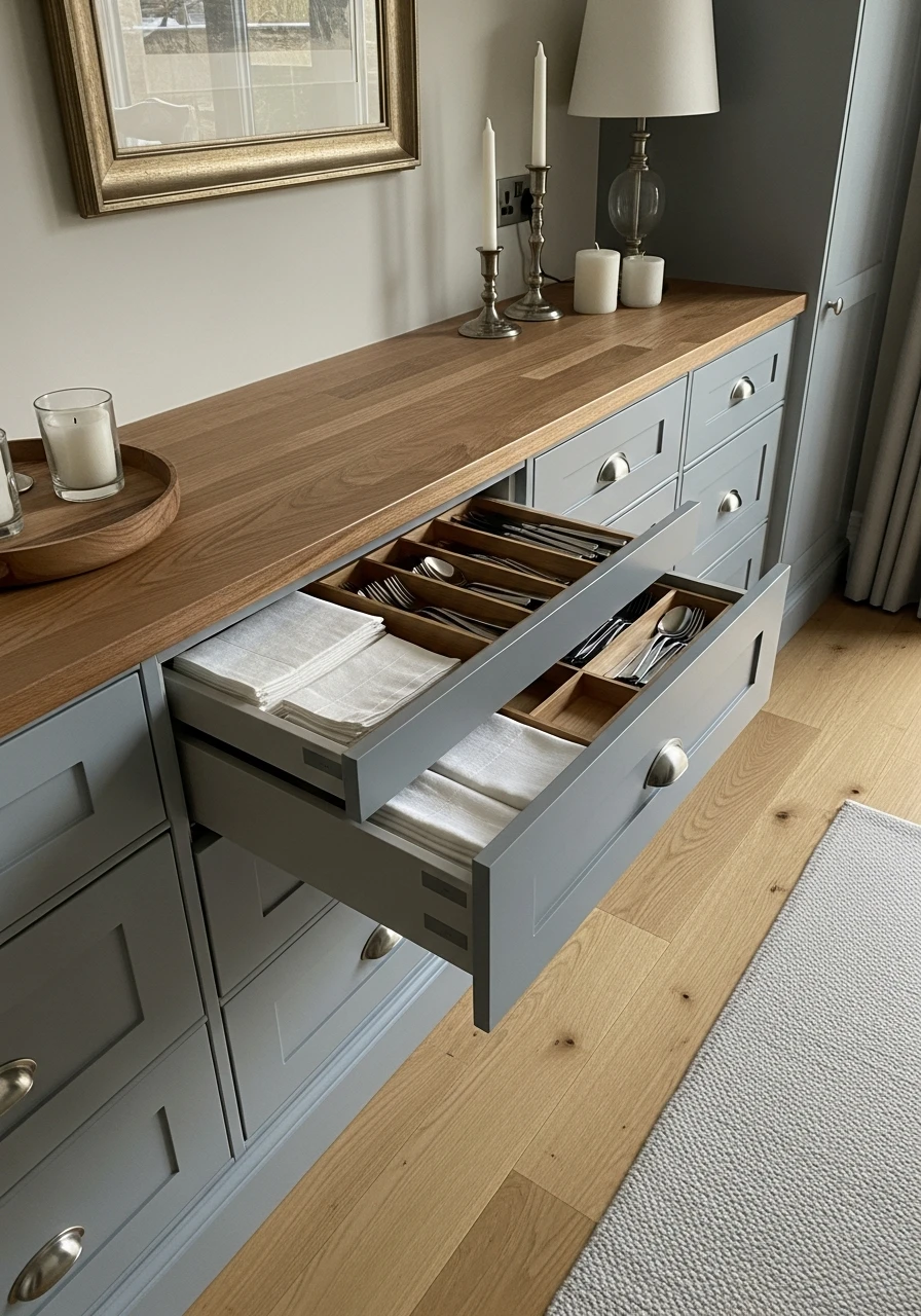 Sideboard With Drawers - 50 Dining Room Built-In Ideas for a Custom High-End Look