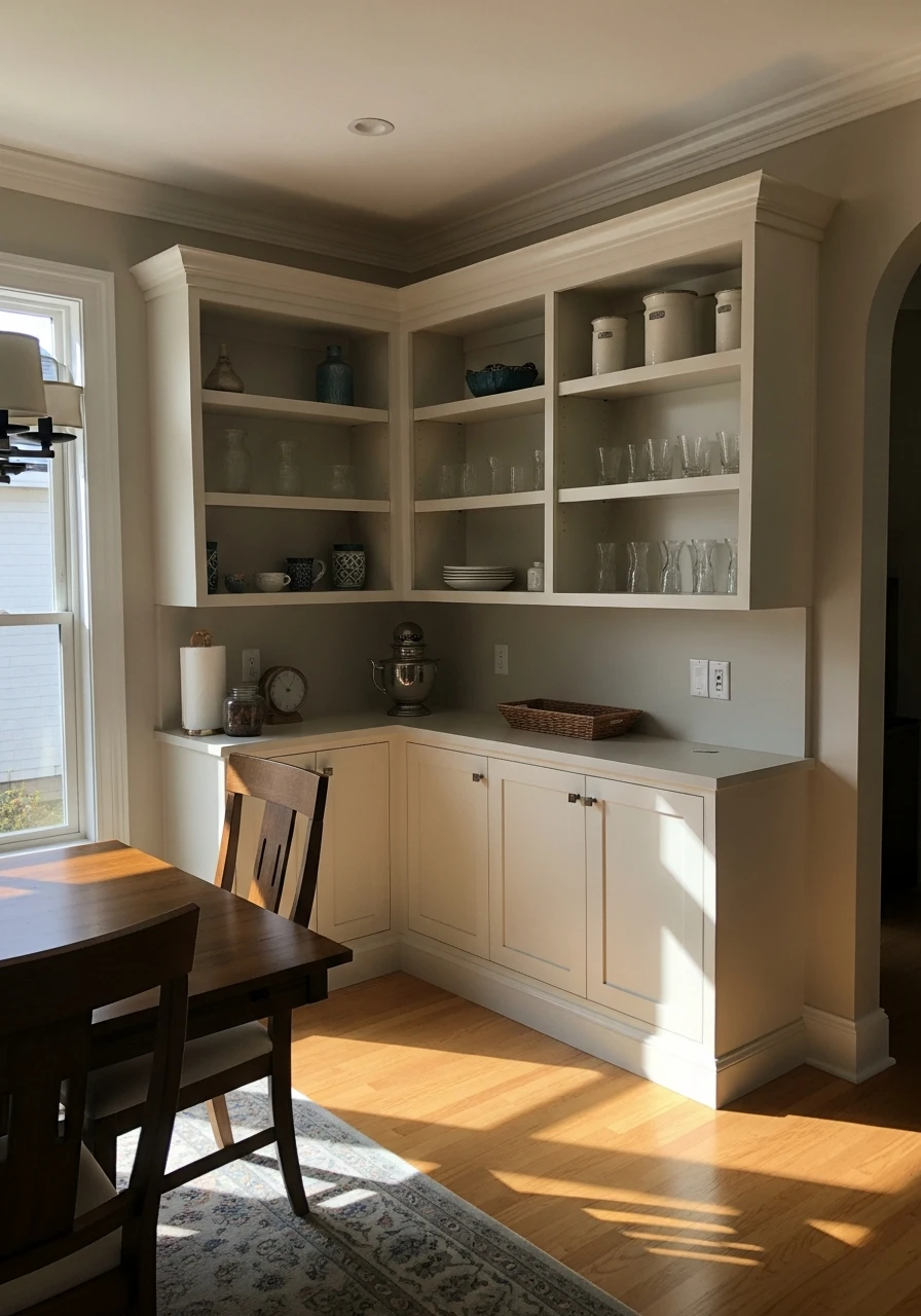 Clean Flush Corner Look - 50 Dining Room Built-In Ideas for a Custom High-End Look
