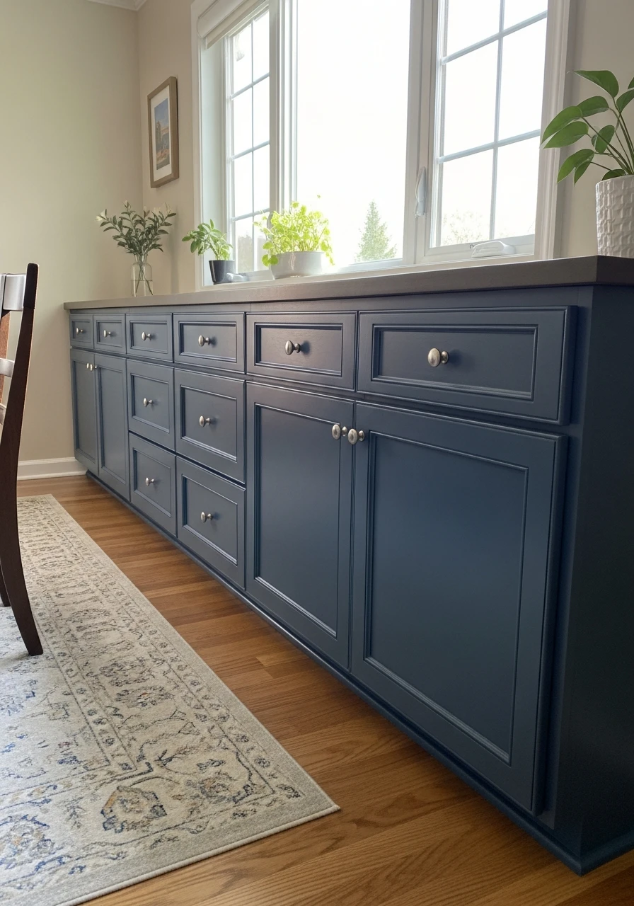 Buffet with Detail Trim - 50 Dining Room Built-In Ideas for a Custom High-End Look