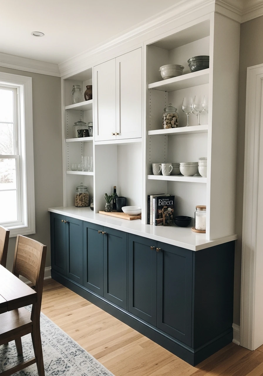 Contrasting Two-Tone Finish - 50 Dining Room Built-In Ideas for a Custom High-End Look