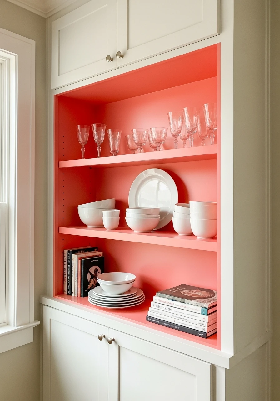 Pop of Color Back Panel - 50 Dining Room Built-In Ideas for a Custom High-End Look