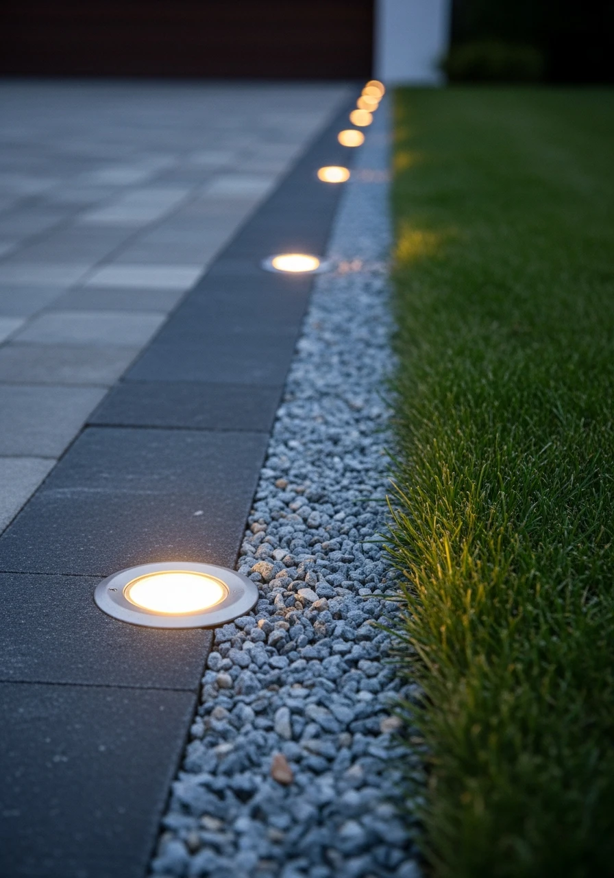 Recessed Driveway Lights - 50 Driveway Landscaping Ideas That Make Your Home Look Expensive